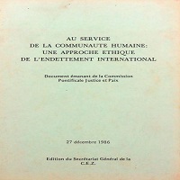 Au service de la communaute humaine une approche ethique de lendettement internationnal